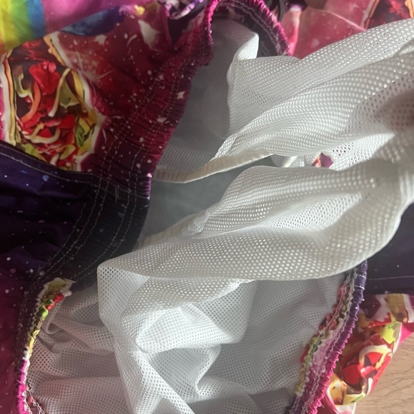 Taco Cat Riding Shark Rainbow Men’s Swim Trunks Size Large - Picture 9 of 17